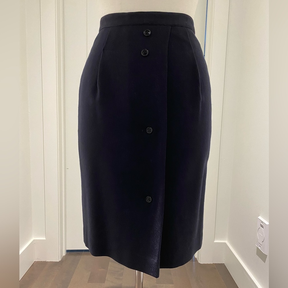 Navy wool skirt